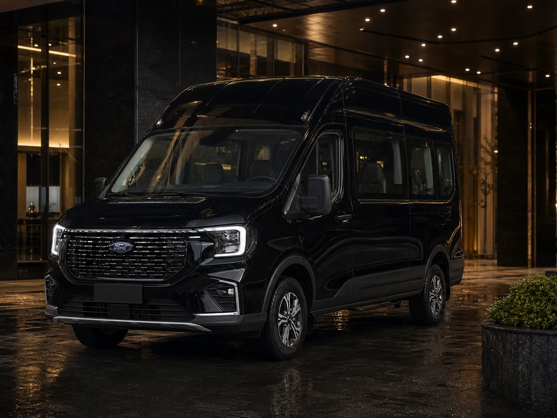 2025 Ford Vietnam Transit Premium 16-seat passenger van in black